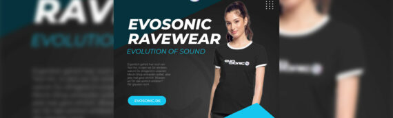 Evosonic Ravewear – Neues Design – Glitch Logo
